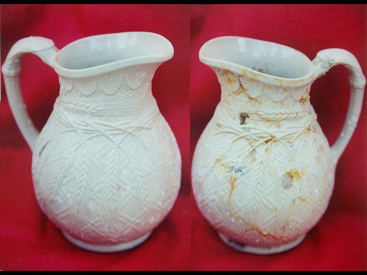 Confederate States Navy CSN China Pitcher with Wheat Design found on the CSS Alabama